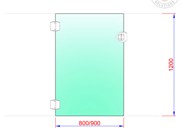 Polaris Gate KIT 1 – Glass to Glass hinges, latch and 800mm gate - Brushed Gold